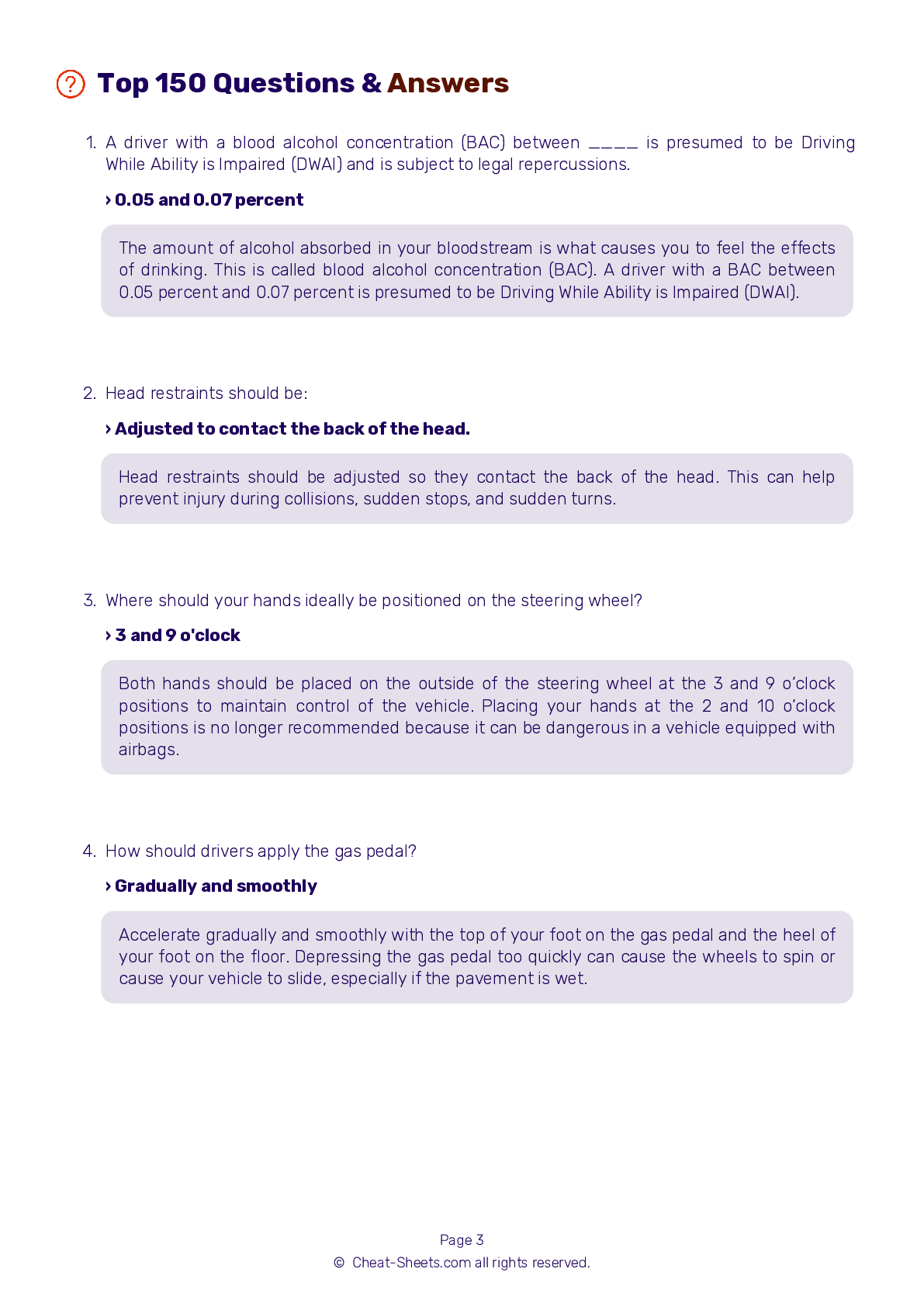 Colorado Driver License Practice Test