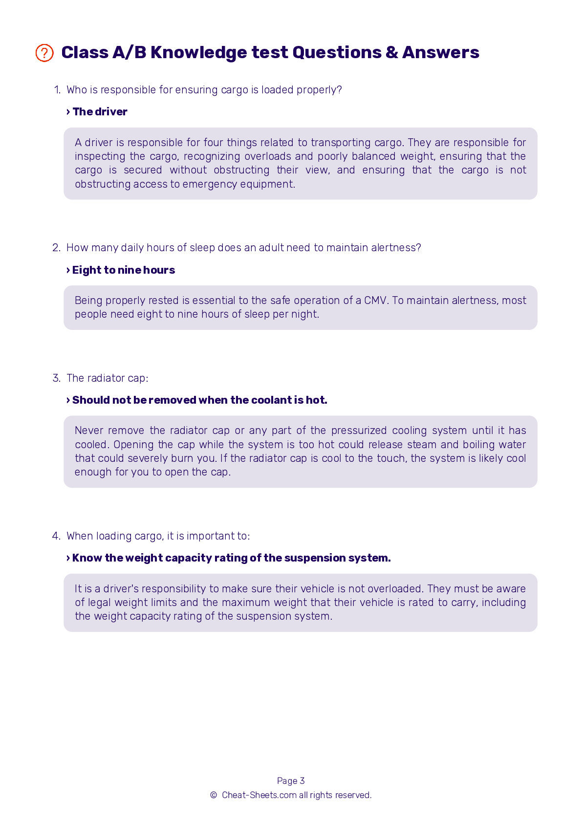 md cdl general knowledge test